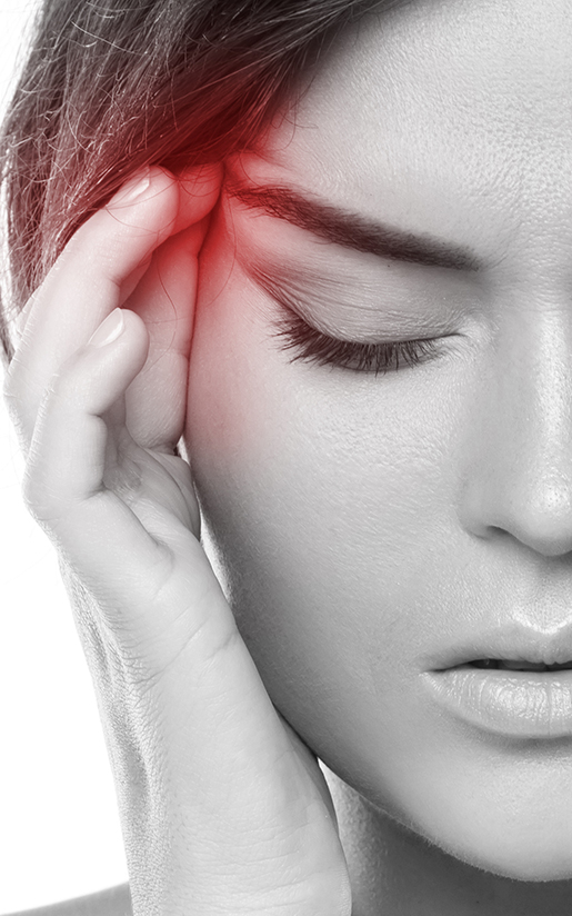 Woman with a headache